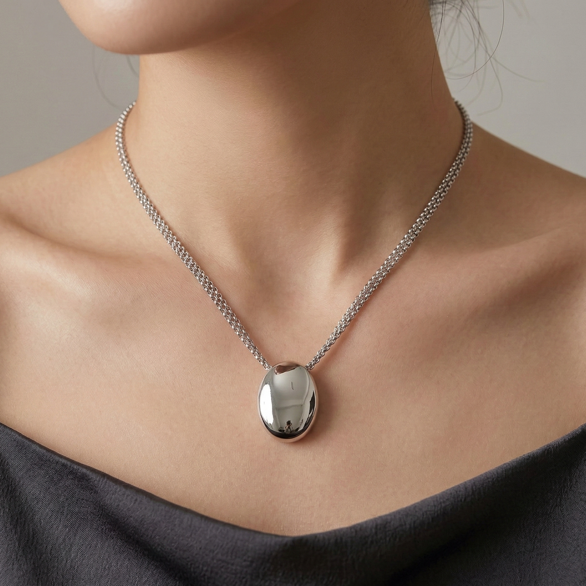 Long Delicate Charm Necklace