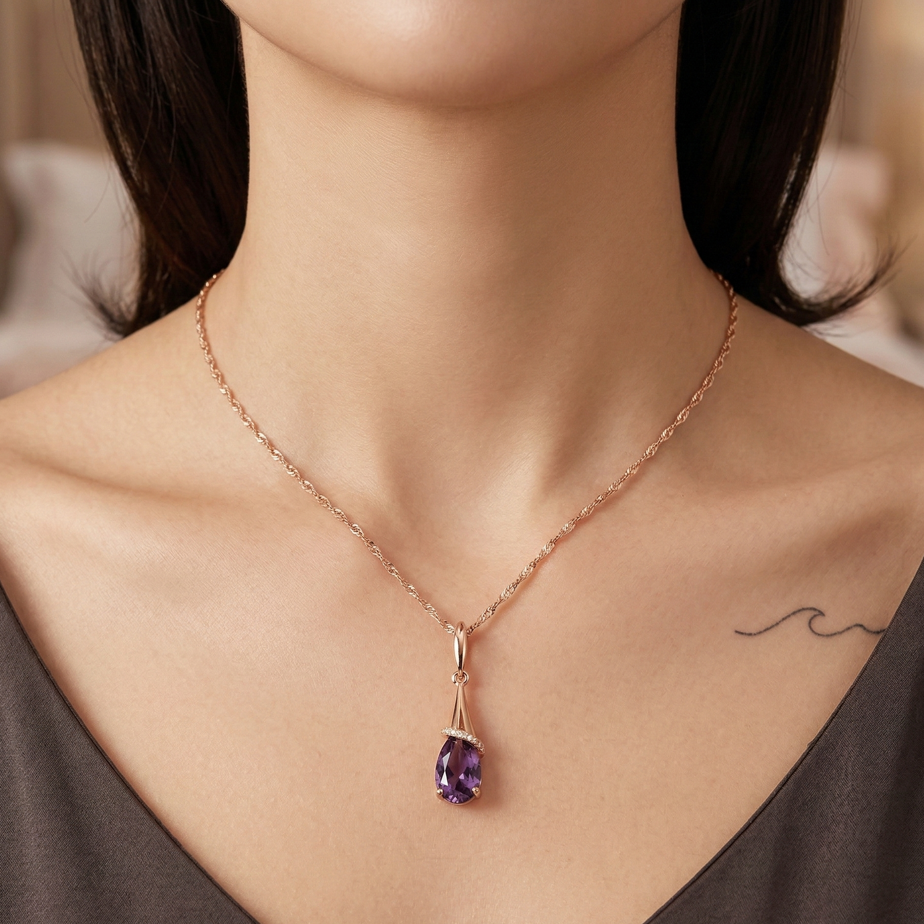 Empire Zirconia Set Necklace