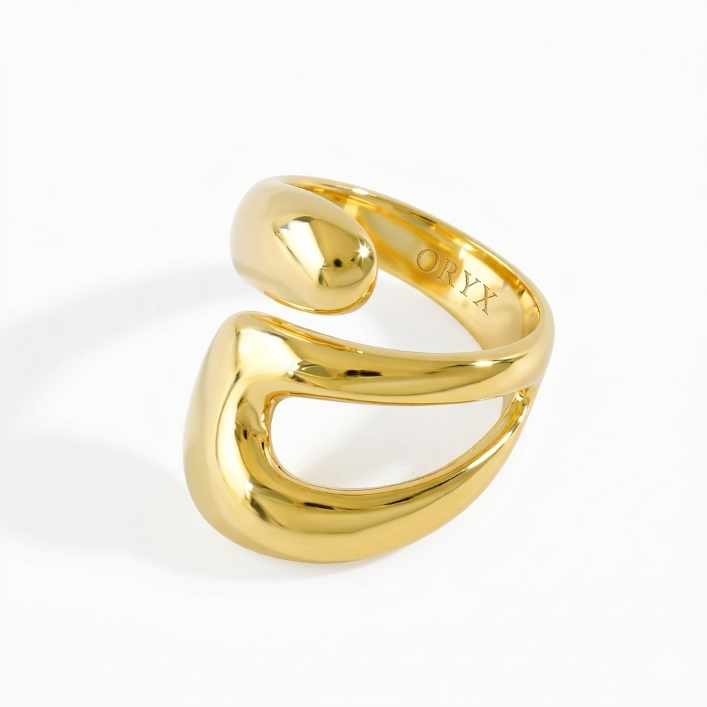 Geometric Minimalist Adjustable Ring