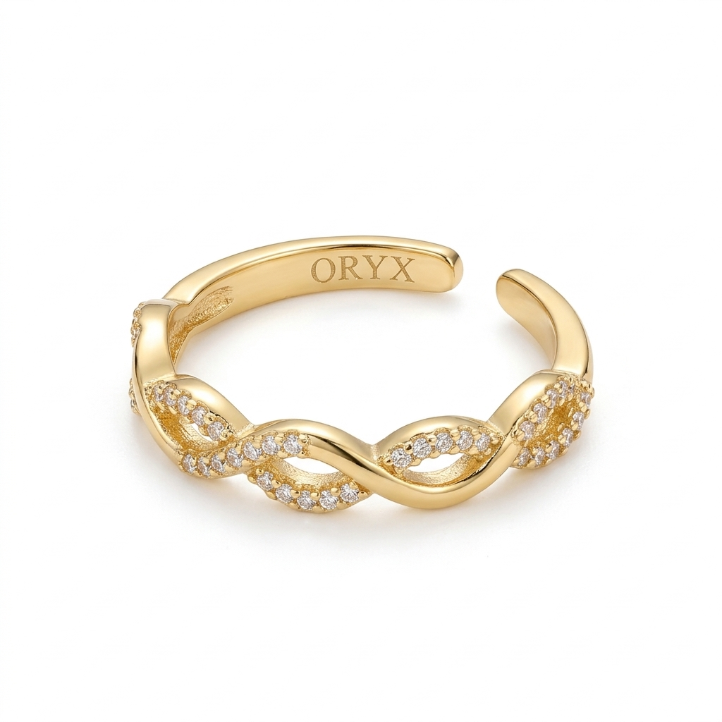 Luxury Gold Ring set with Zircon