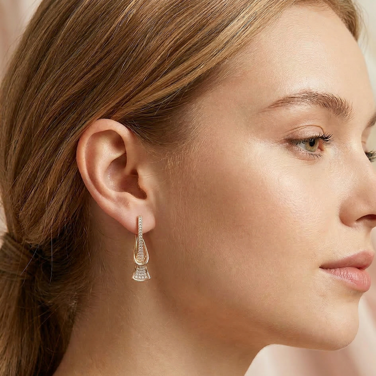 Roman Earring with Zirconia