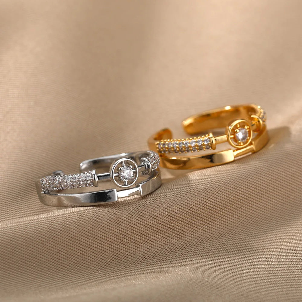 Ibiza Adjustable Zirconium Ring