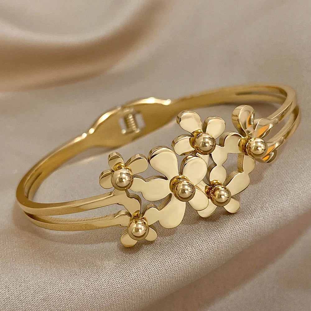 Floral Gold Bracelet