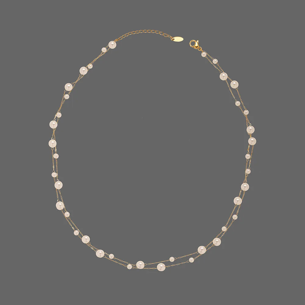 This Glamorous Double Pearl Necklace