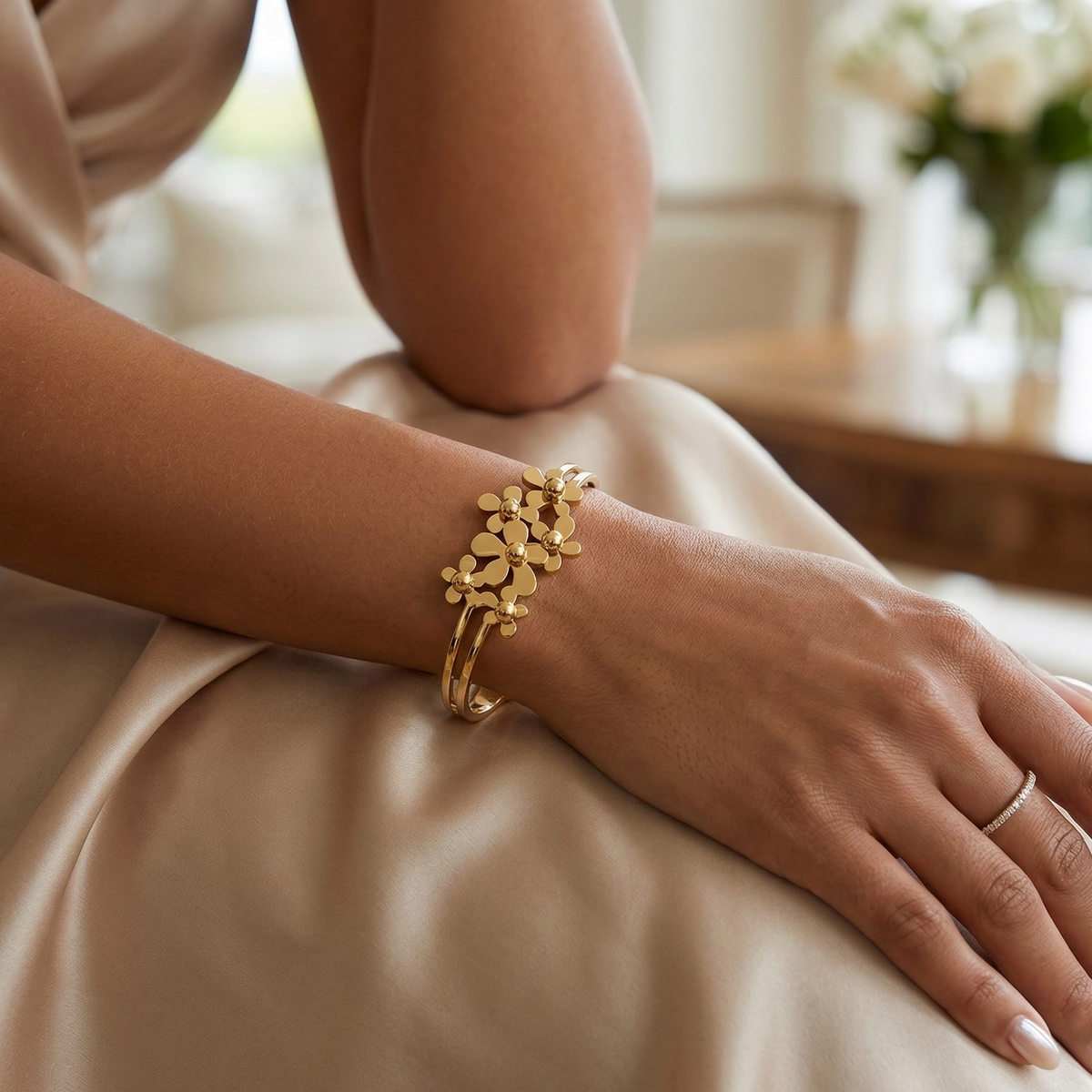 Floral Gold Bracelet