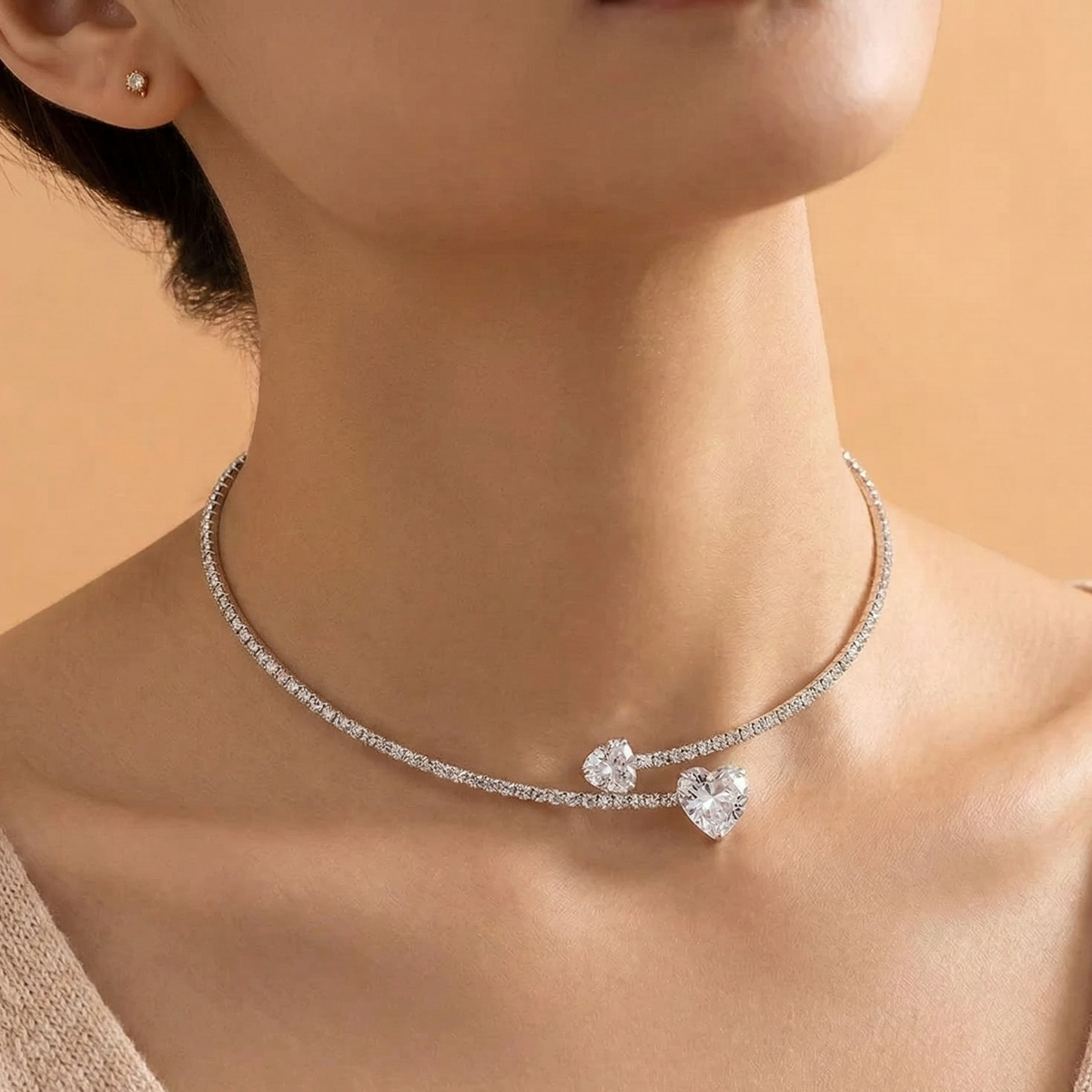 Double Heart Necklace