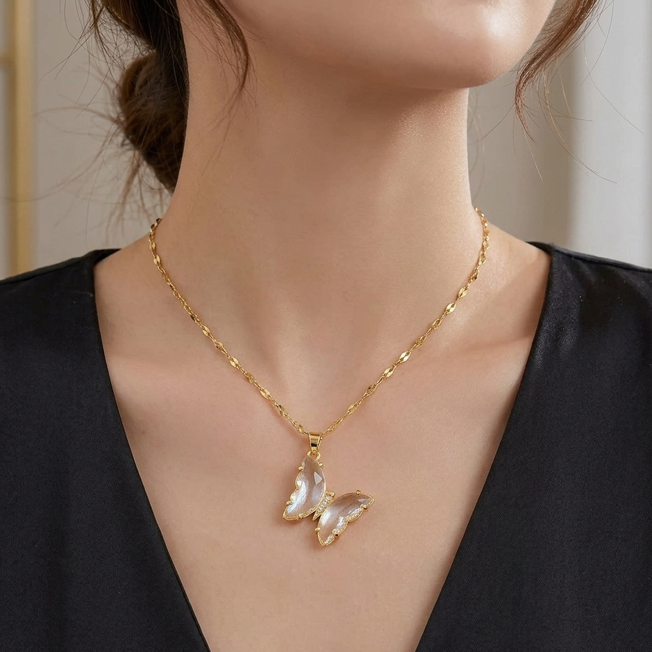 Golden Butterfly Necklace