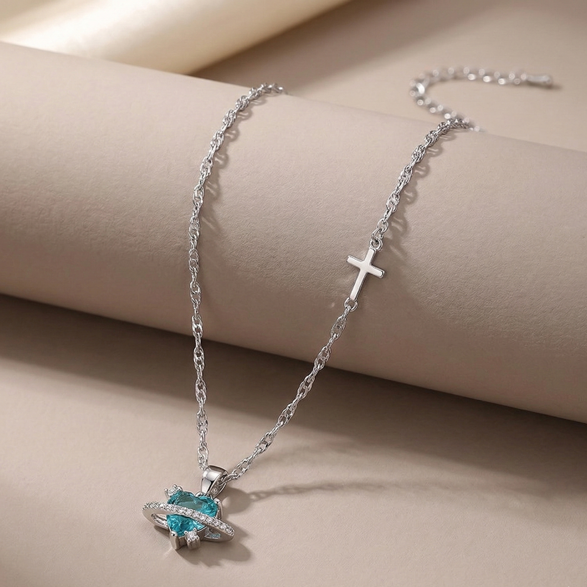 Radiant Heart Silver Necklace