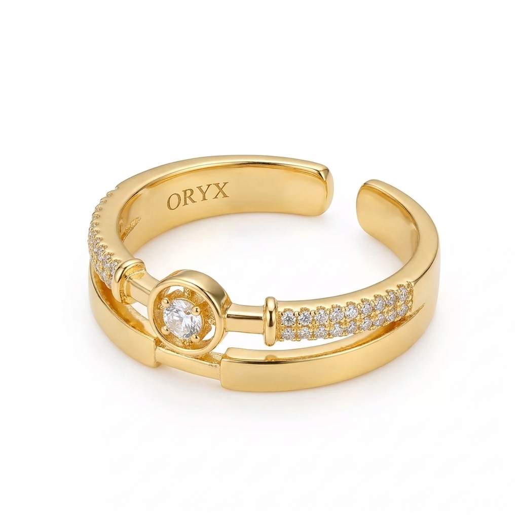 Ibiza Adjustable Zirconium Ring