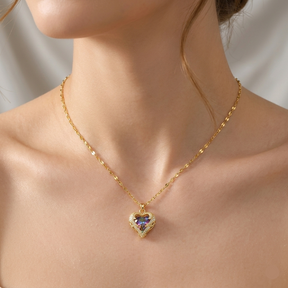 Delicate Heart Necklace 18K Gold