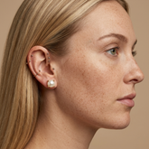 18K Gold Pearl Earrings