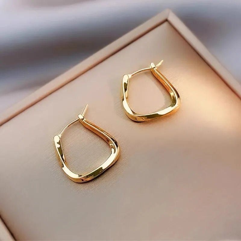 Vintage Square Hoop Earring