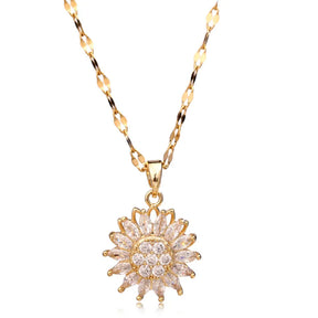 Morning Sunflower Necklace 18K