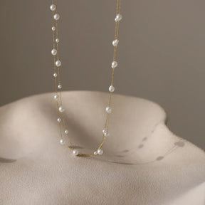 This Glamorous Double Pearl Necklace