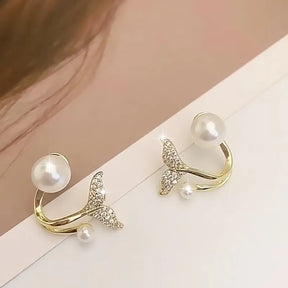 Sea Mother-of-Pearl Earrings in 18K Gold