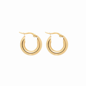 Lele G Tube Hoop Earrings — 18K Gold Plated