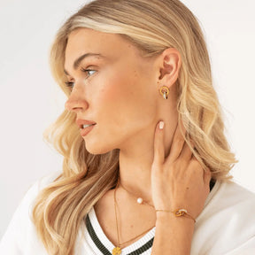 Imperial CZ Stone Earrings — 18K Gold Plated
