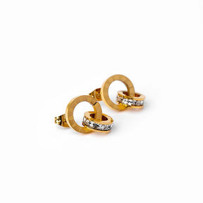 Imperial CZ Stone Earrings — 18K Gold Plated