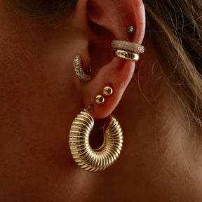 Ziza Bold Hoop Earrings — 18K Gold Plated