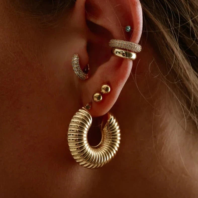 Ziza Bold Hoop Earrings — 18K Gold Plated
