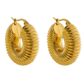 Ziza Bold Hoop Earrings — 18K Gold Plated